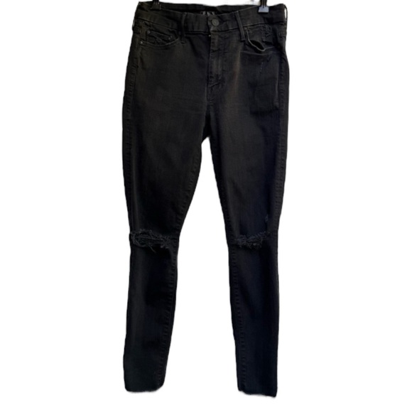 MOTHER Distressed High-Waisted Looker Jeans in Guilty as Sin Size 28 - Picture 5 of 7